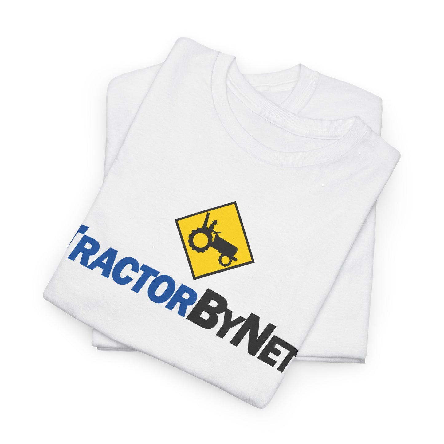 TractorByNet Logo Tee — Farm Tractor Road Sign Graphic T-Shirt