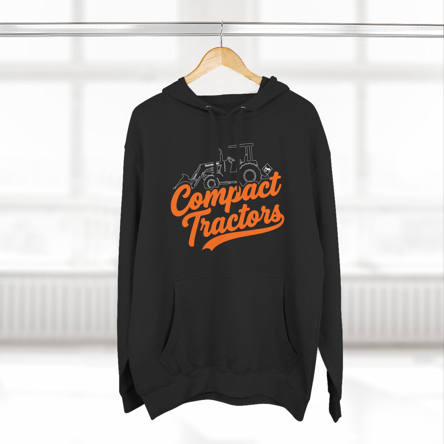 Compact Tractors Hoodie — Vintage Tractor Graphic Pullover