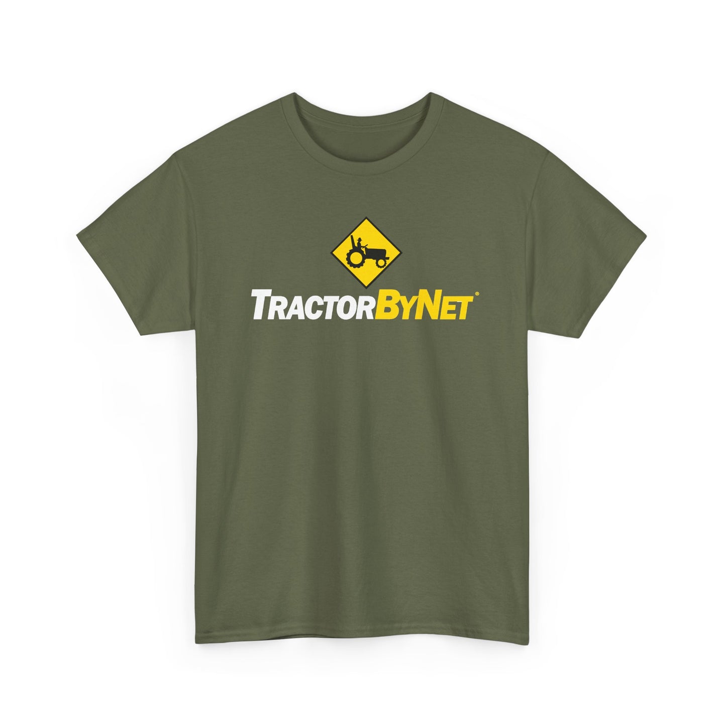TractorByNet Logo Tee — Farm Tractor Road Sign Graphic T-Shirt
