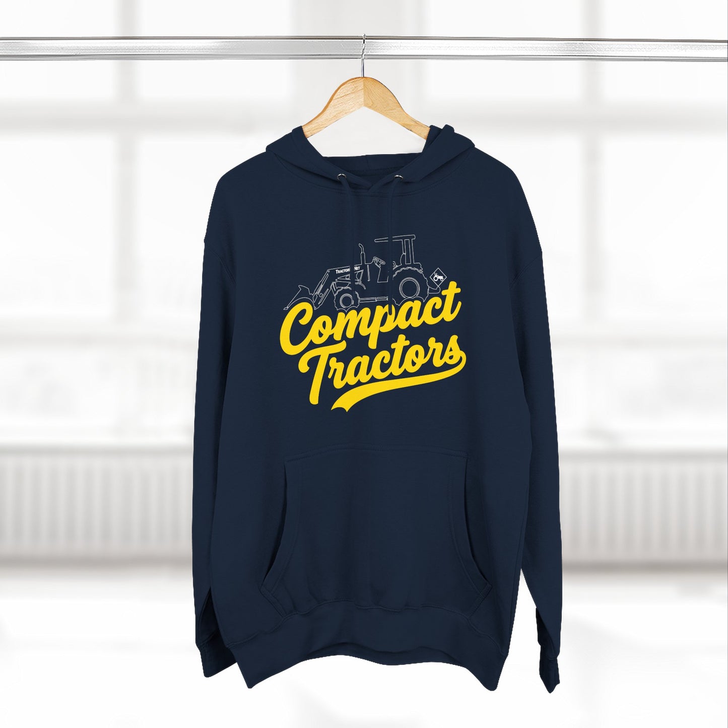 Compact Tractors Hoodie — Vintage Tractor Graphic Pullover