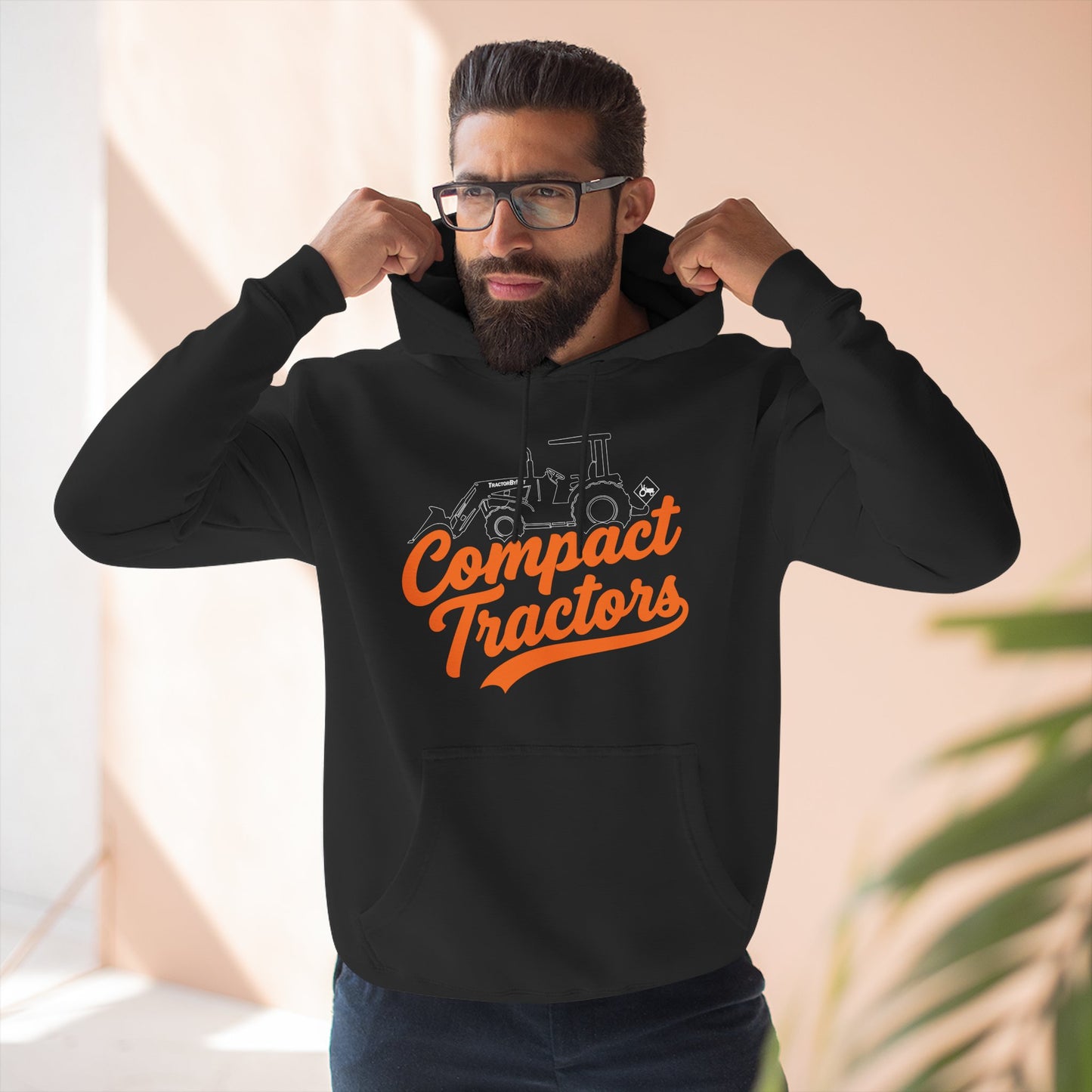 Compact Tractors Hoodie — Vintage Tractor Graphic Pullover