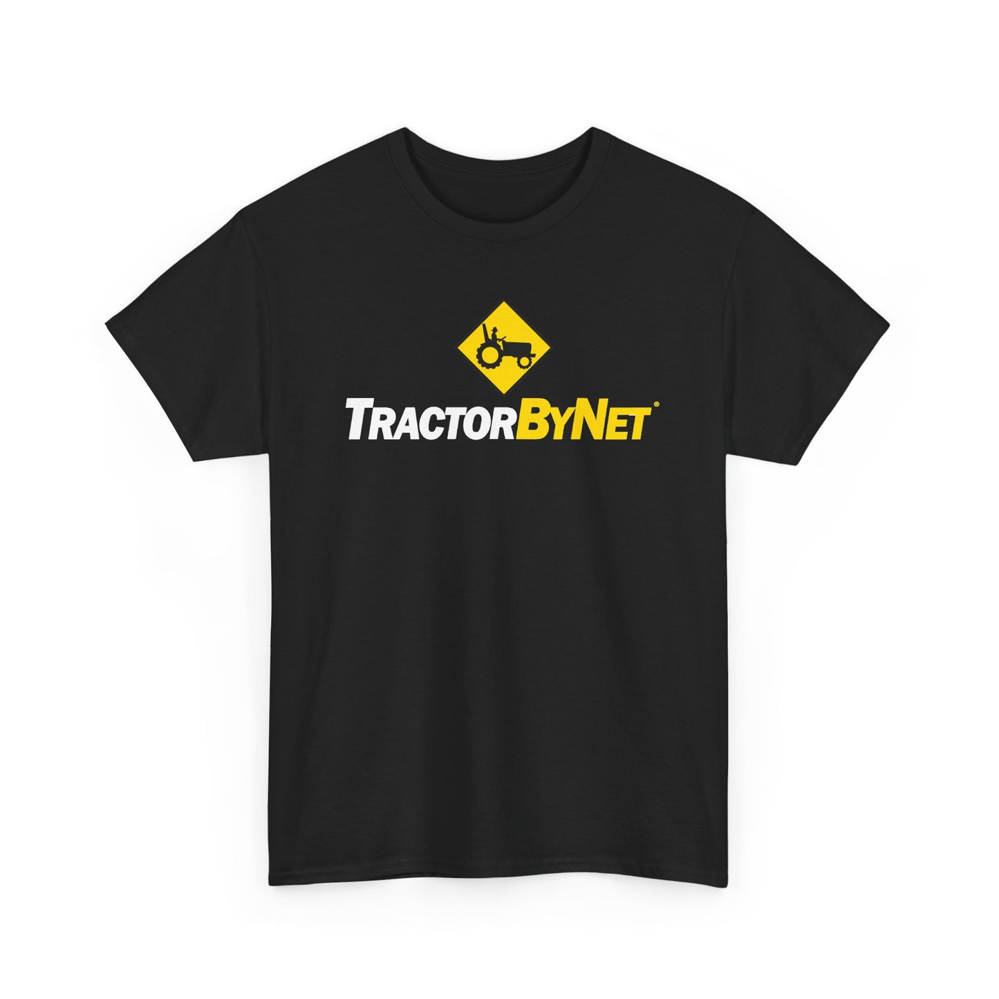 TractorByNet Logo Tee — Farm Tractor Road Sign Graphic T-Shirt