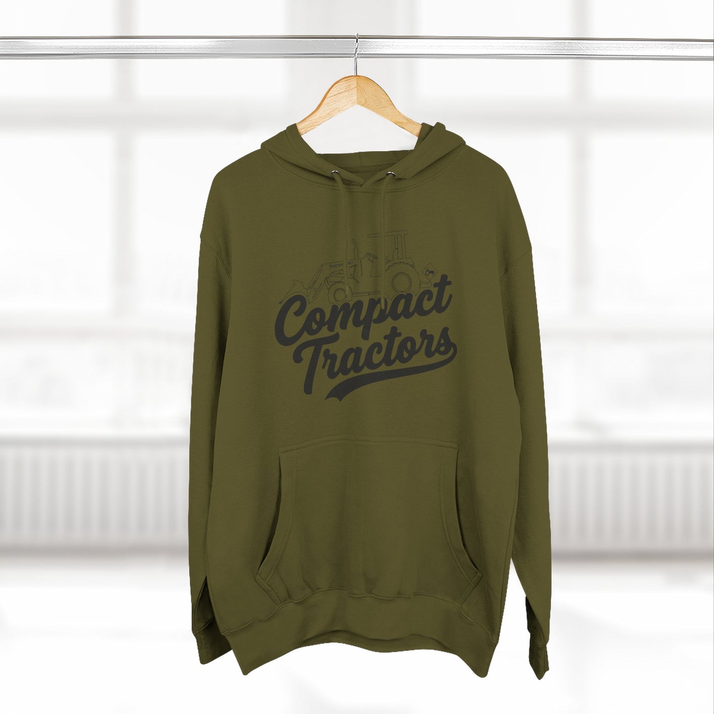 Compact Tractors Hoodie — Vintage Tractor Graphic Pullover