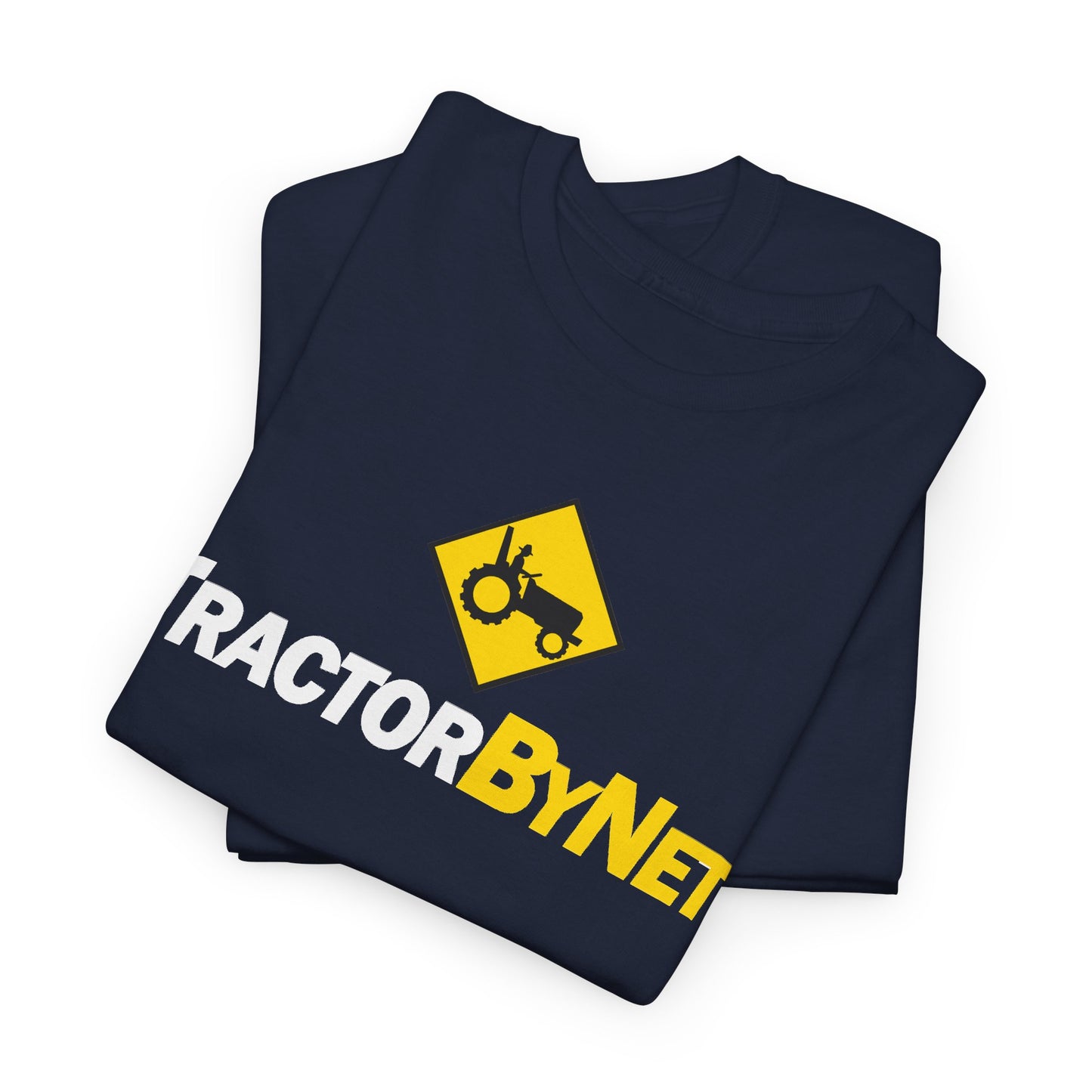 TractorByNet Logo Tee — Farm Tractor Road Sign Graphic T-Shirt