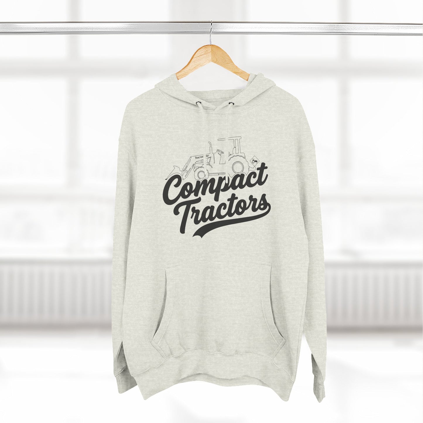Compact Tractors Hoodie — Vintage Tractor Graphic Pullover