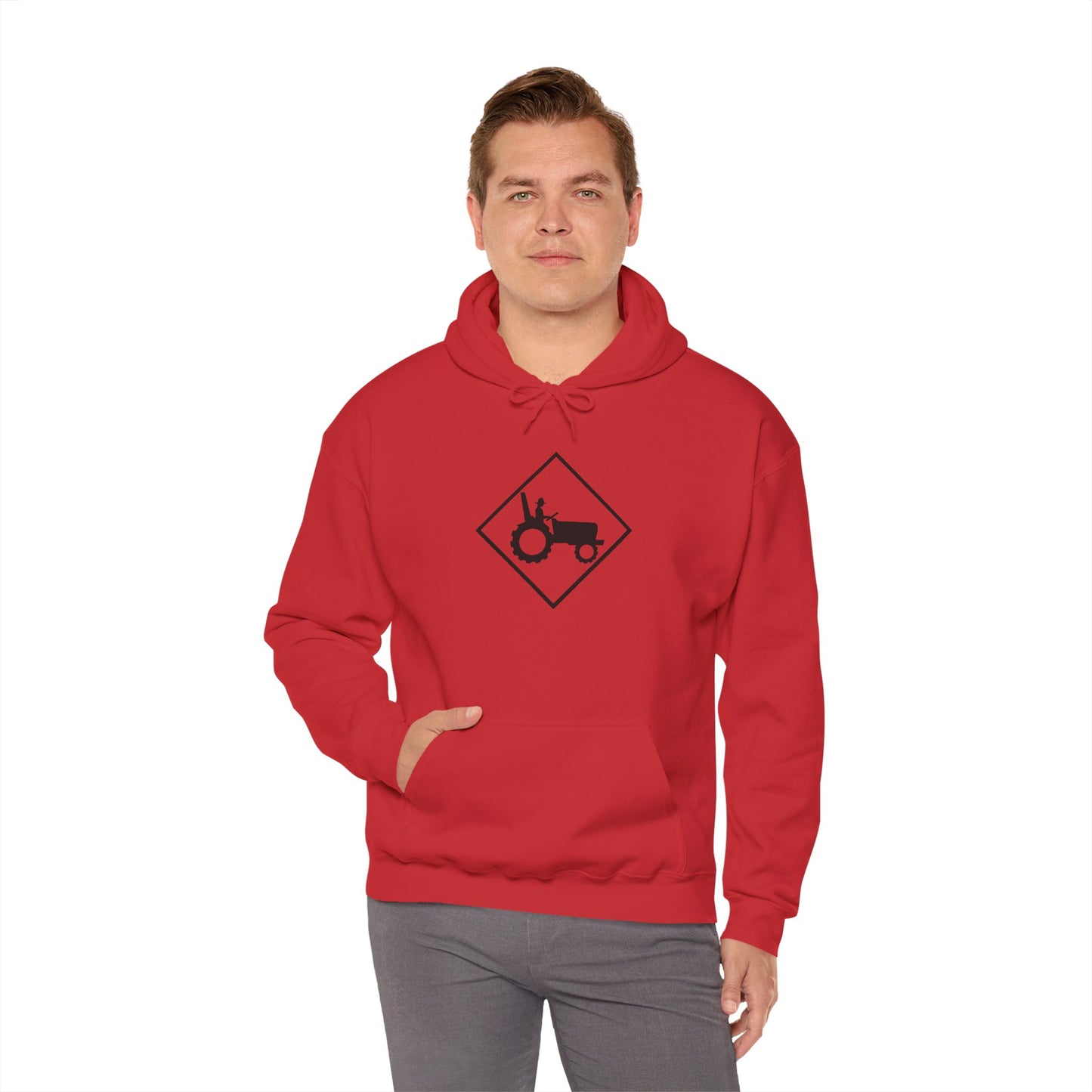 Tractor Road Sign Hoodie — Farm Life Graphic Pullover