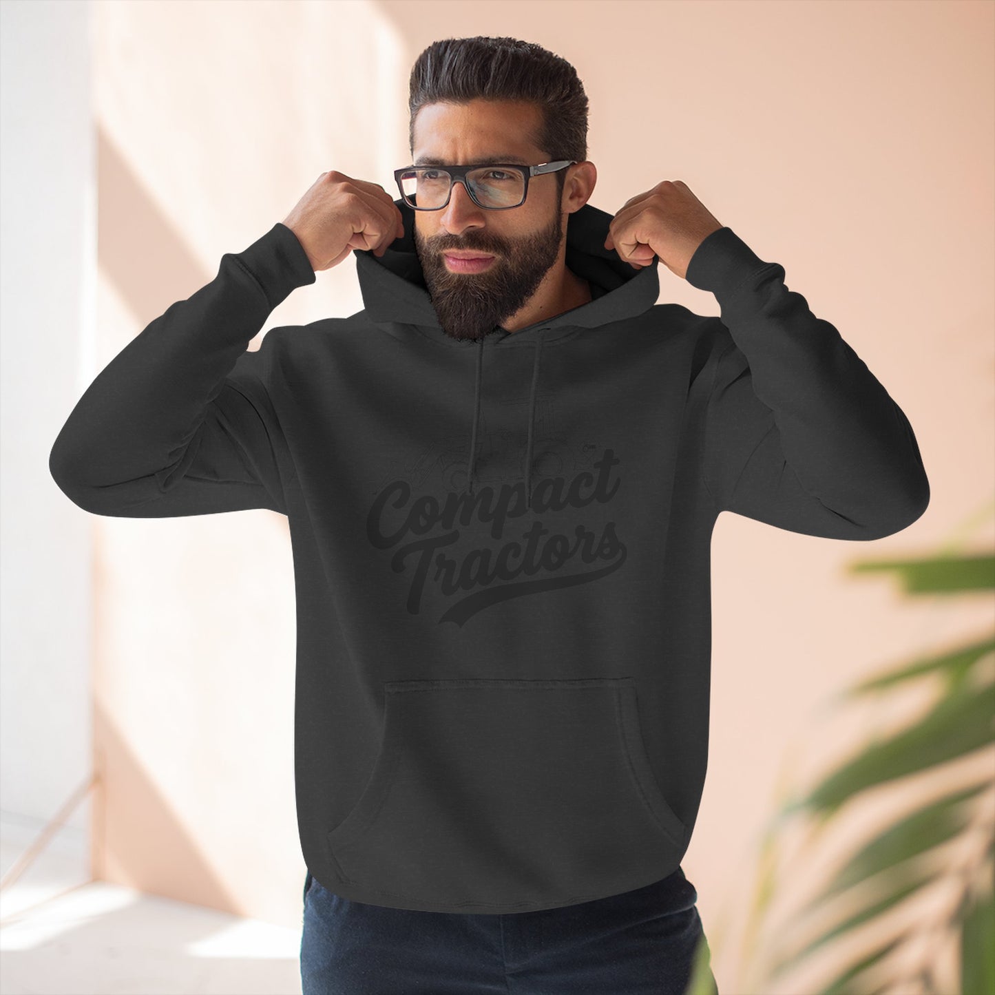 Compact Tractors Hoodie — Vintage Tractor Graphic Pullover