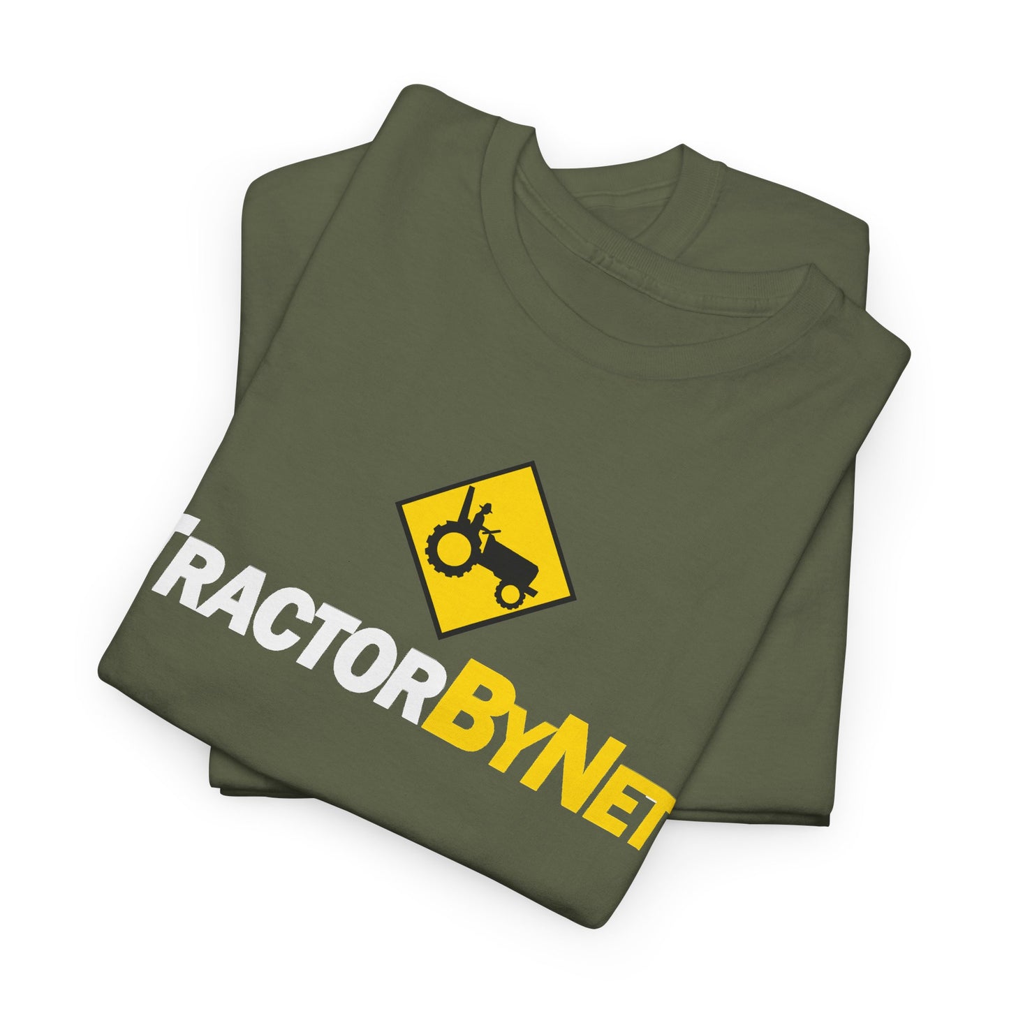 TractorByNet Logo Tee — Farm Tractor Road Sign Graphic T-Shirt