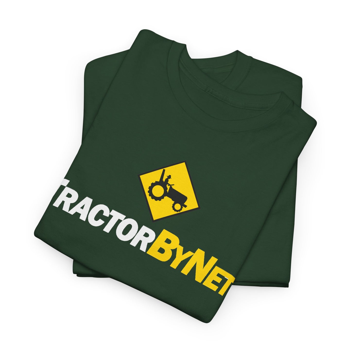 TractorByNet Logo Tee — Farm Tractor Road Sign Graphic T-Shirt