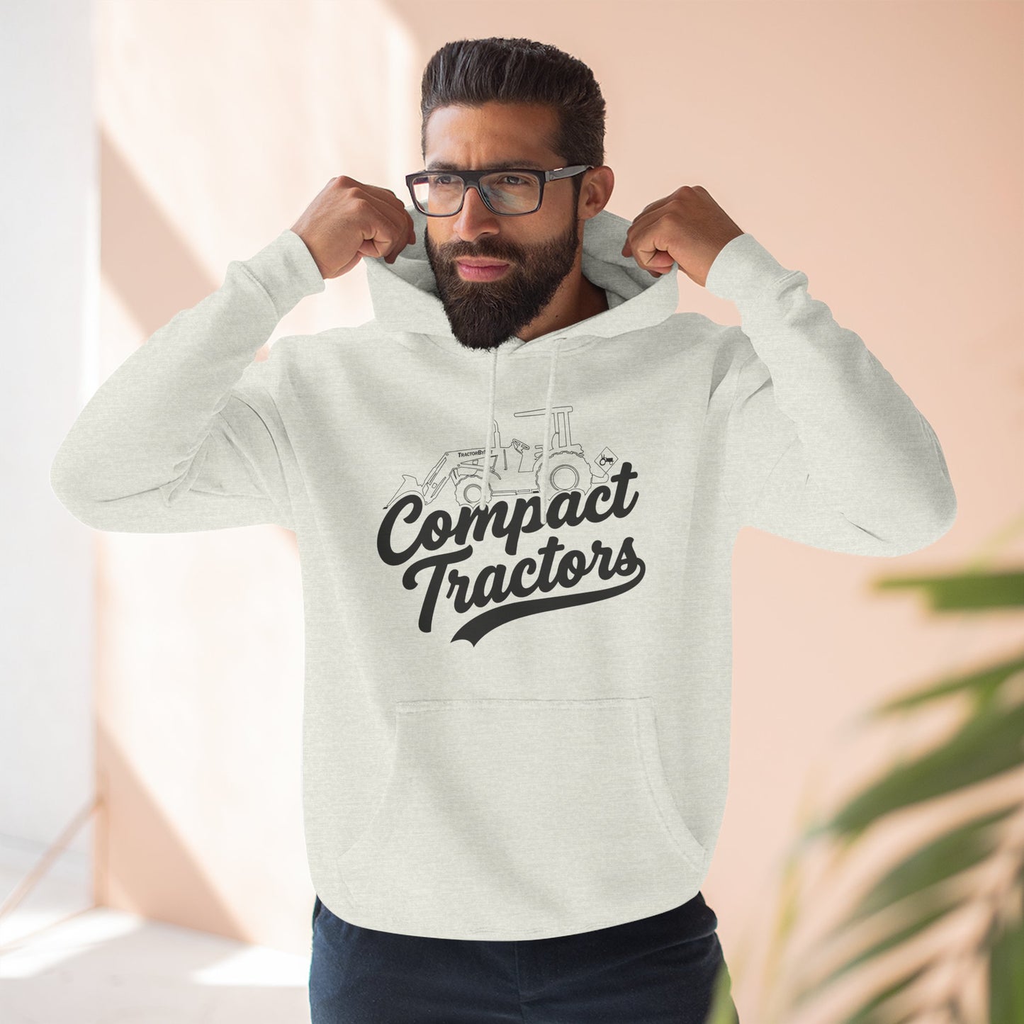 Compact Tractors Hoodie — Vintage Tractor Graphic Pullover