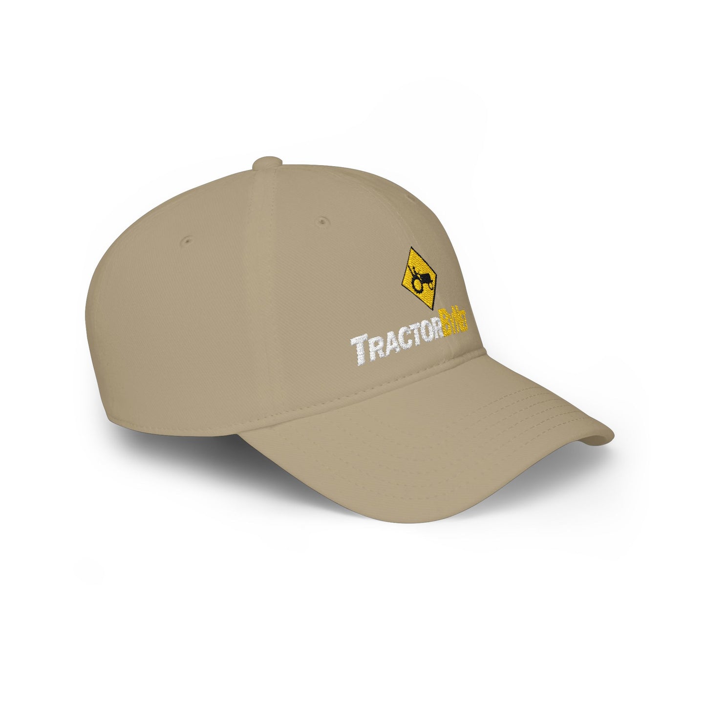 TractorByNet Low-Profile Baseball Cap — Red Farm & Tractor Logo Hat
