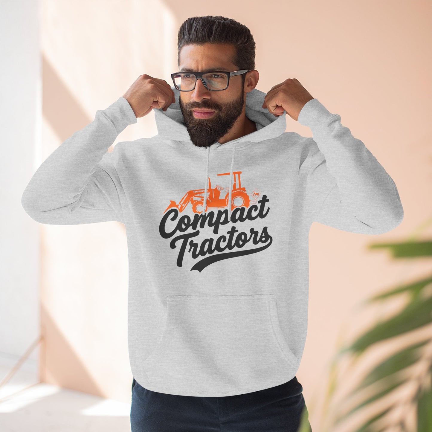 Compact Tractors Hoodie — Vintage Tractor Graphic Pullover