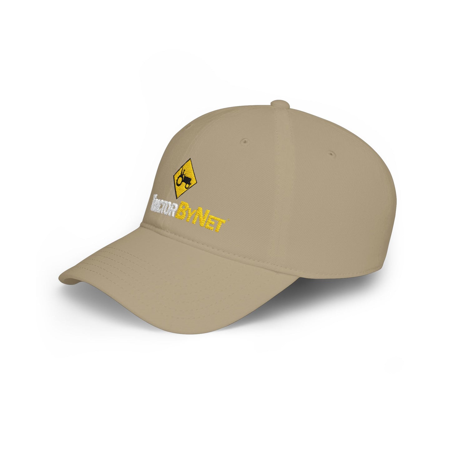TractorByNet Low-Profile Baseball Cap — Red Farm & Tractor Logo Hat