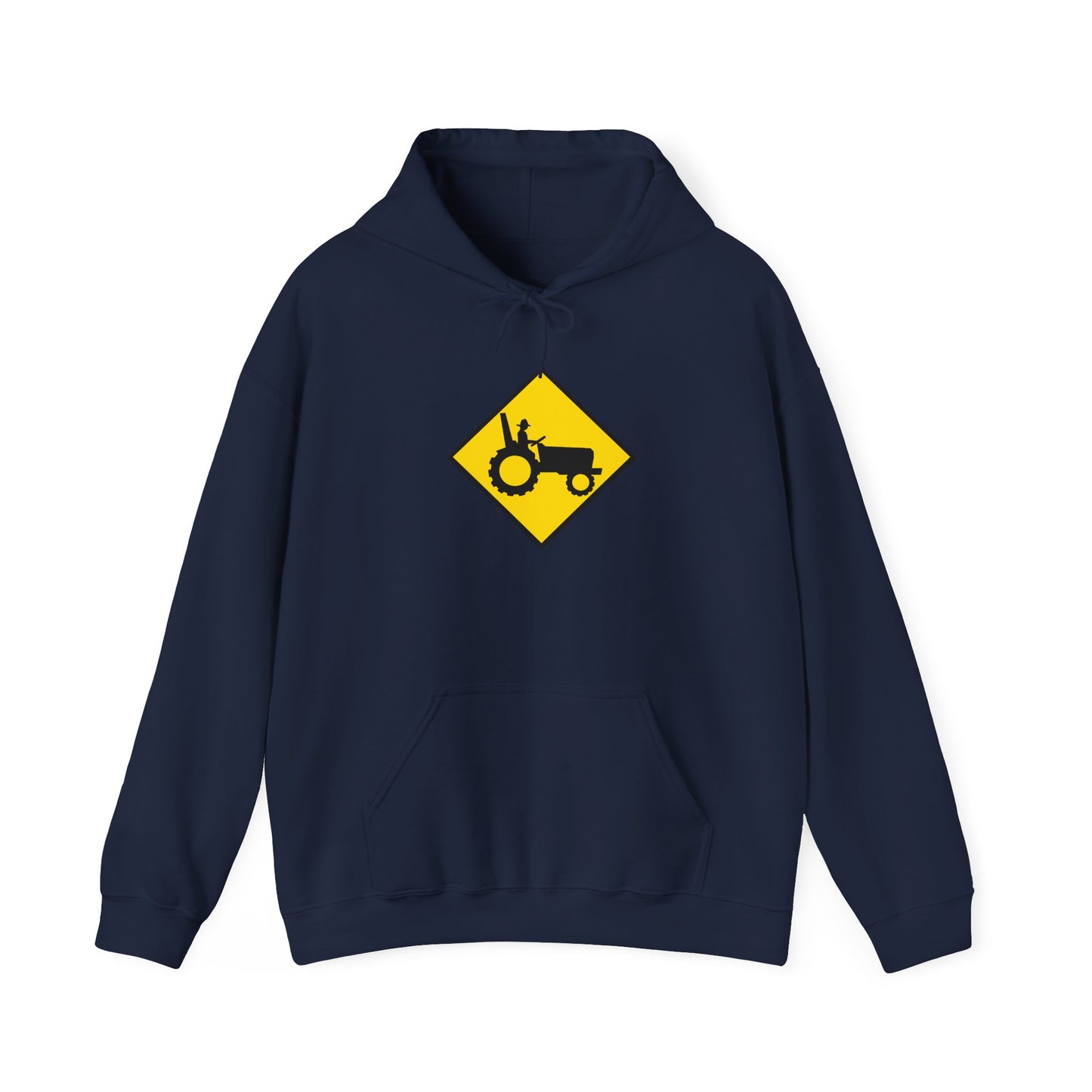 Tractor Road Sign Hoodie — Farm Life Graphic Pullover