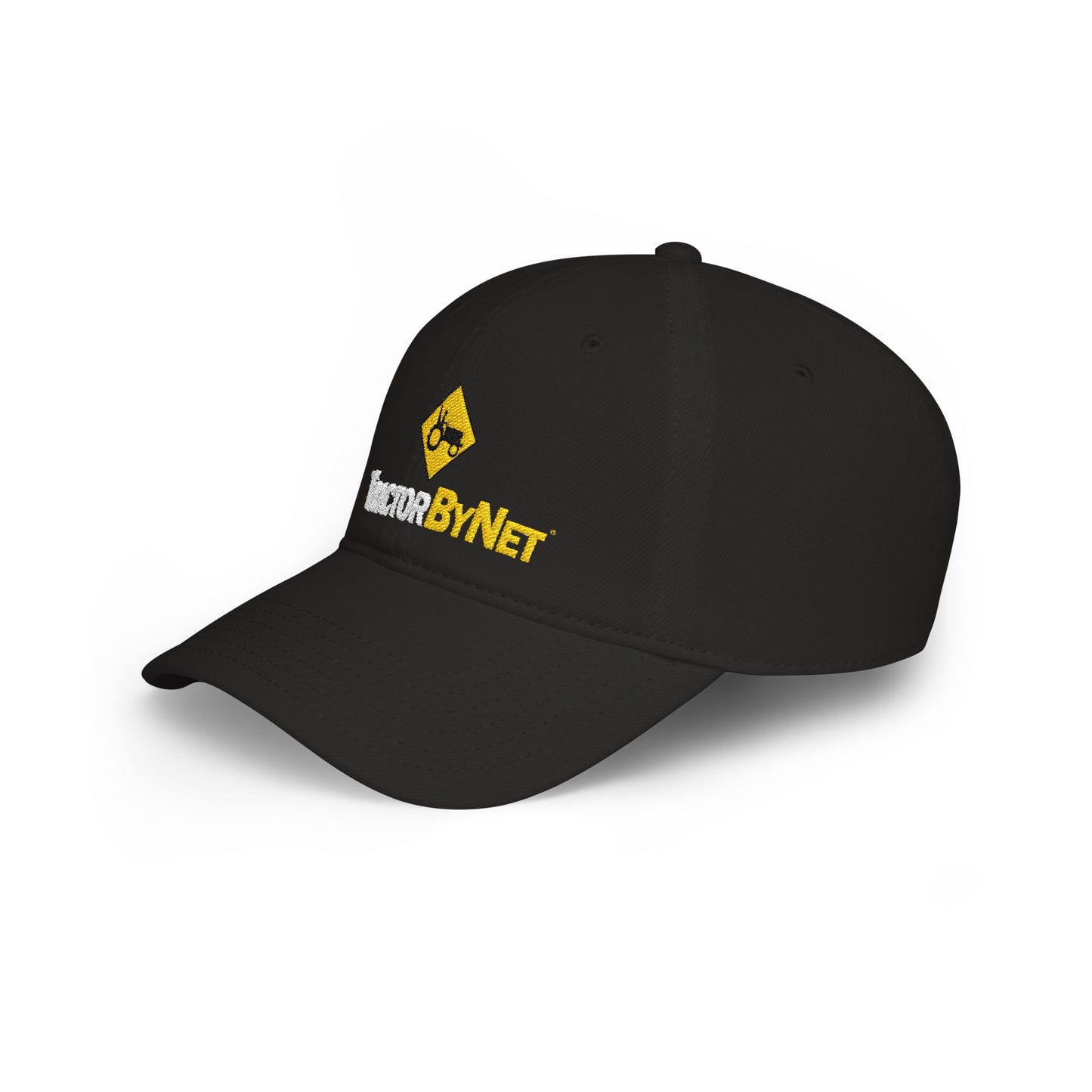 TractorByNet Low-Profile Baseball Cap — Red Farm & Tractor Logo Hat