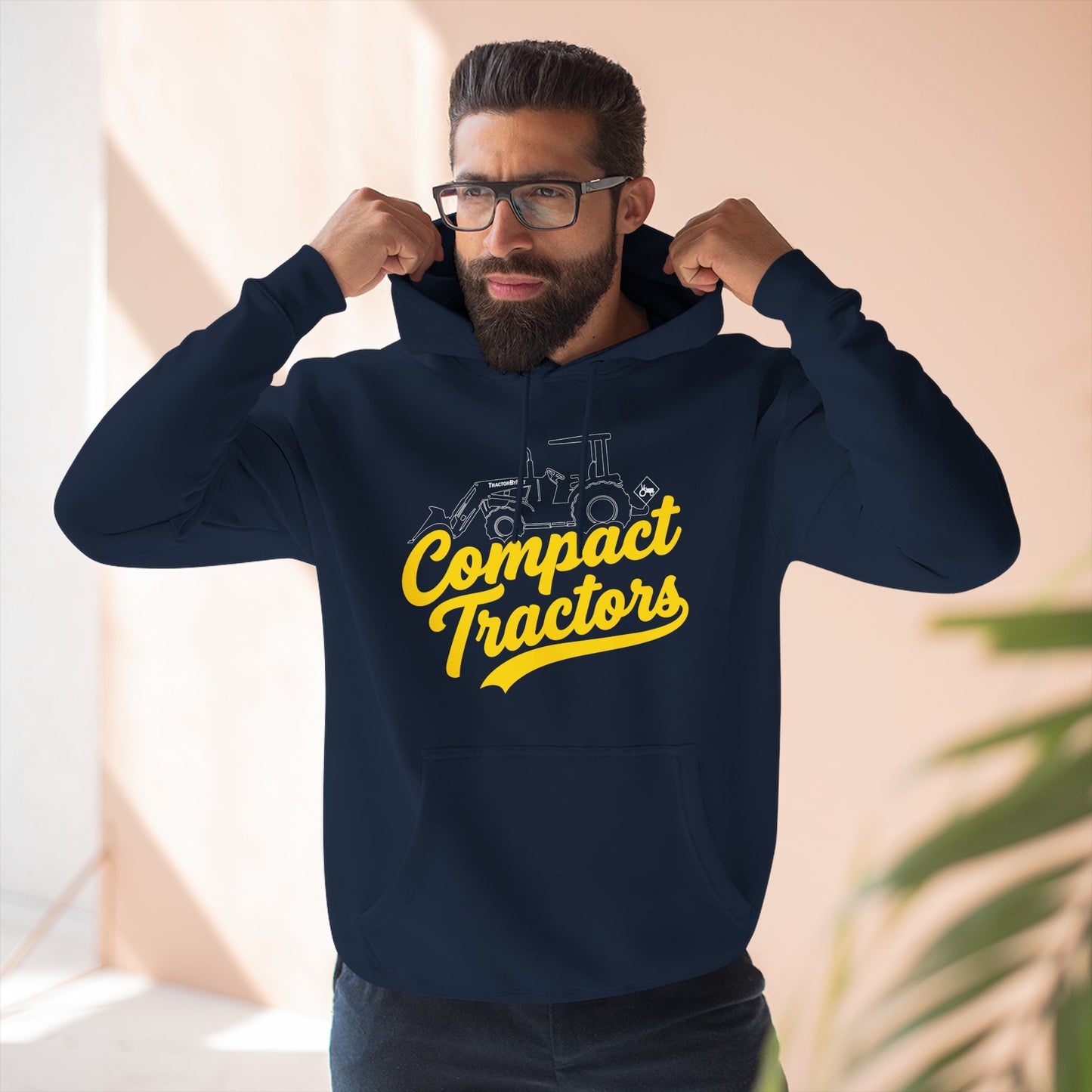 Compact Tractors Hoodie — Vintage Tractor Graphic Pullover