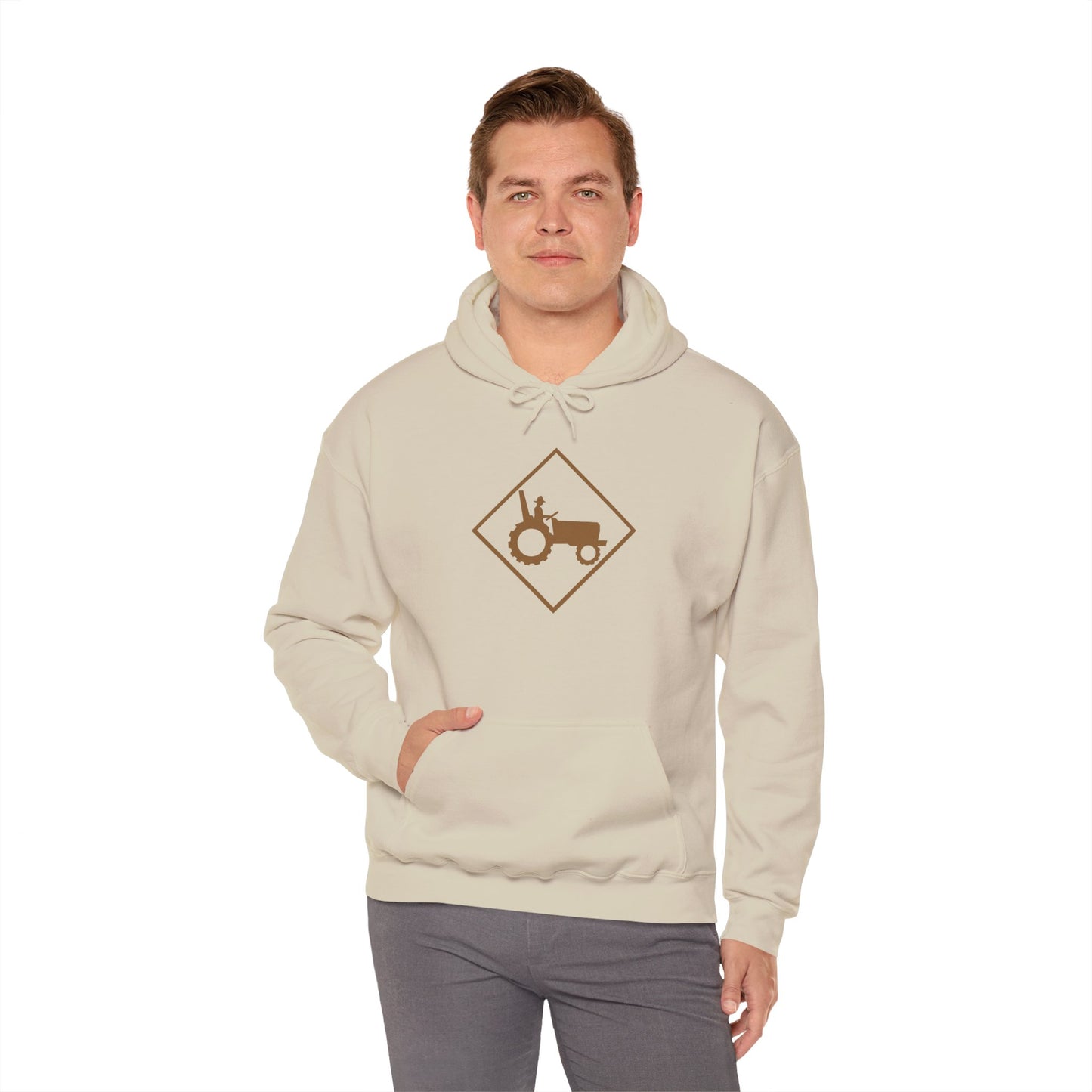 Tractor Road Sign Hoodie — Farm Life Graphic Pullover
