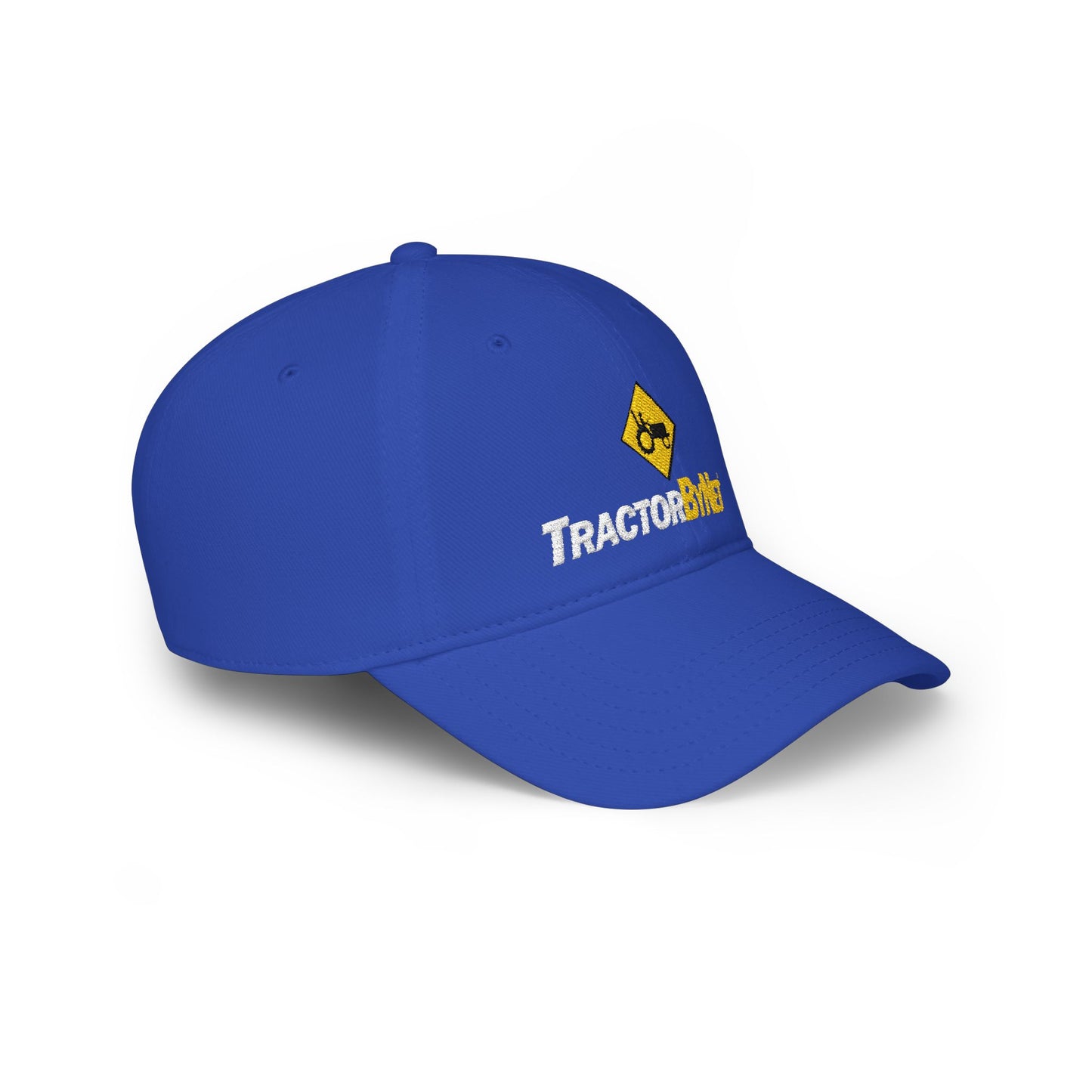 TractorByNet Low-Profile Baseball Cap — Red Farm & Tractor Logo Hat