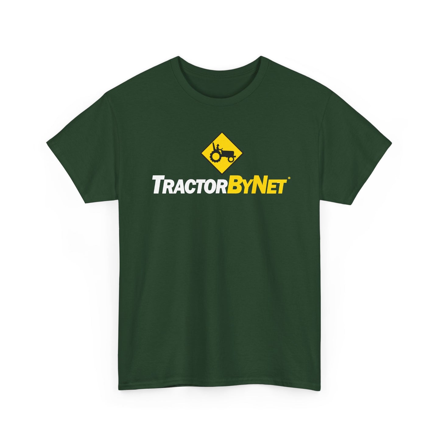 TractorByNet Logo Tee — Farm Tractor Road Sign Graphic T-Shirt