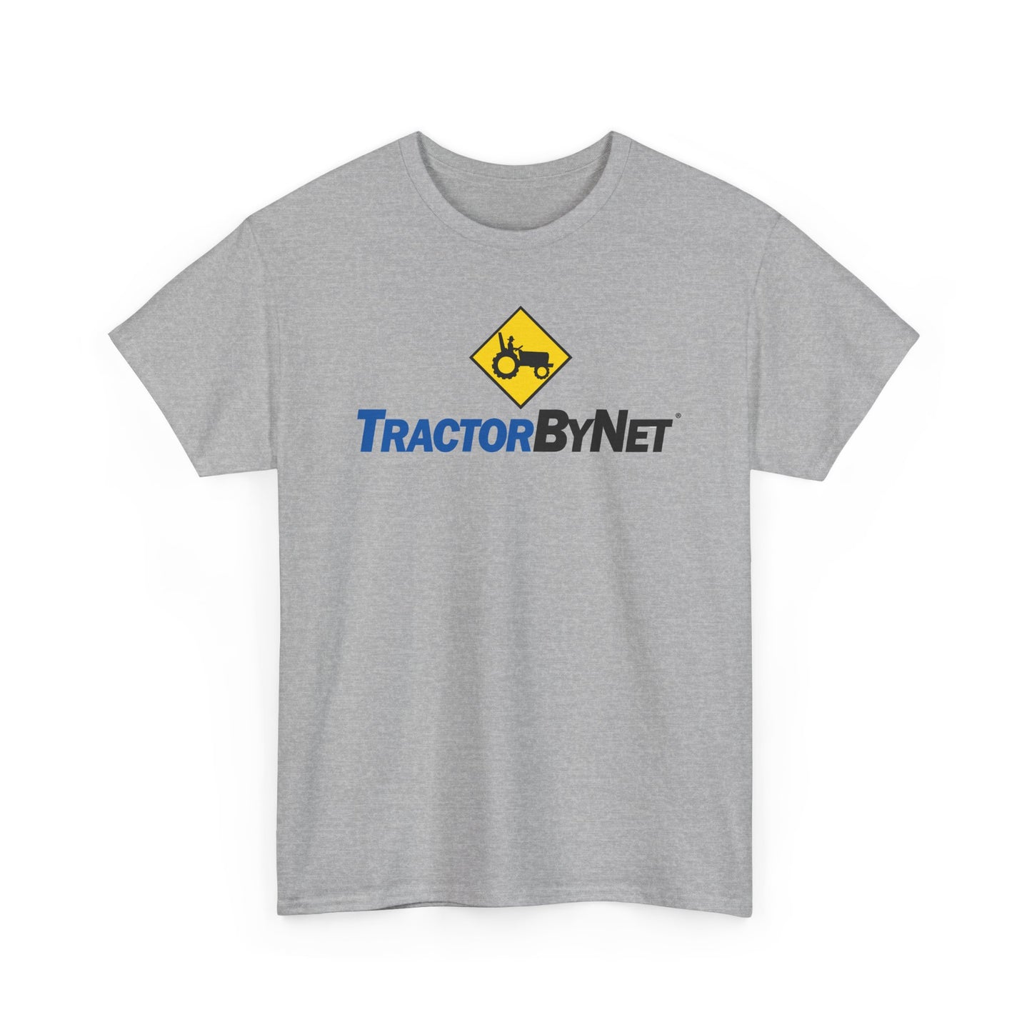 TractorByNet Logo Tee — Farm Tractor Road Sign Graphic T-Shirt