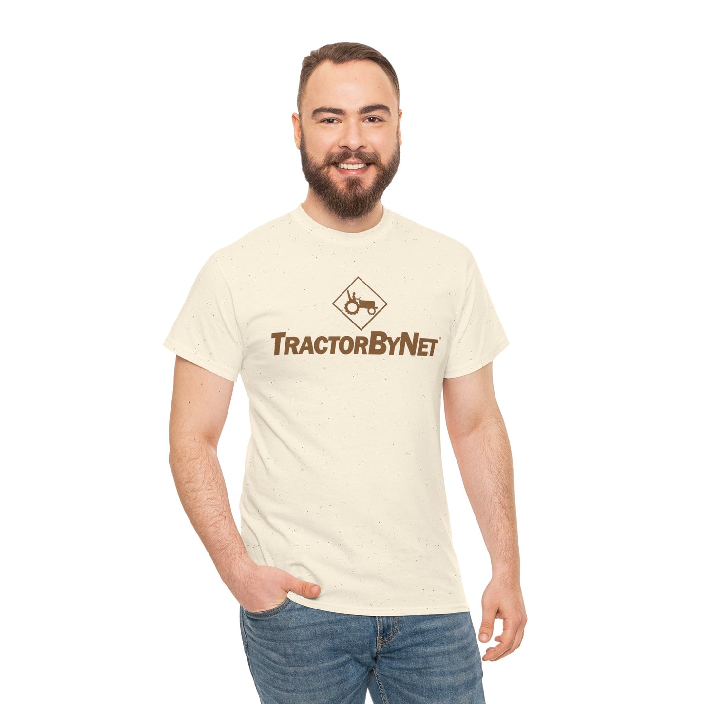 TractorByNet Logo Tee — Farm Tractor Road Sign Graphic T-Shirt