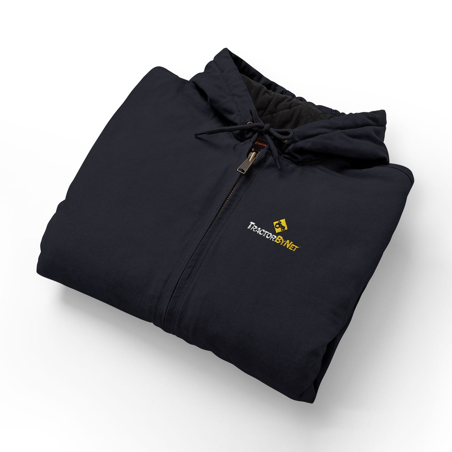 Embroidered Work Hoodie Jacket — Duck Cloth Men's Hooded Work Coat