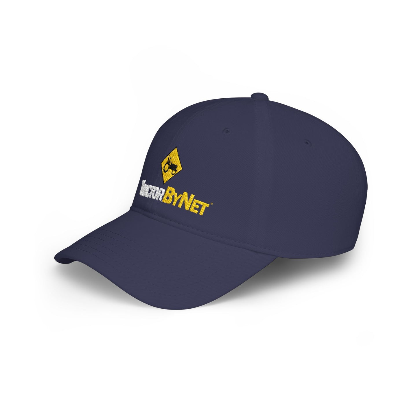 TractorByNet Low-Profile Baseball Cap — Red Farm & Tractor Logo Hat