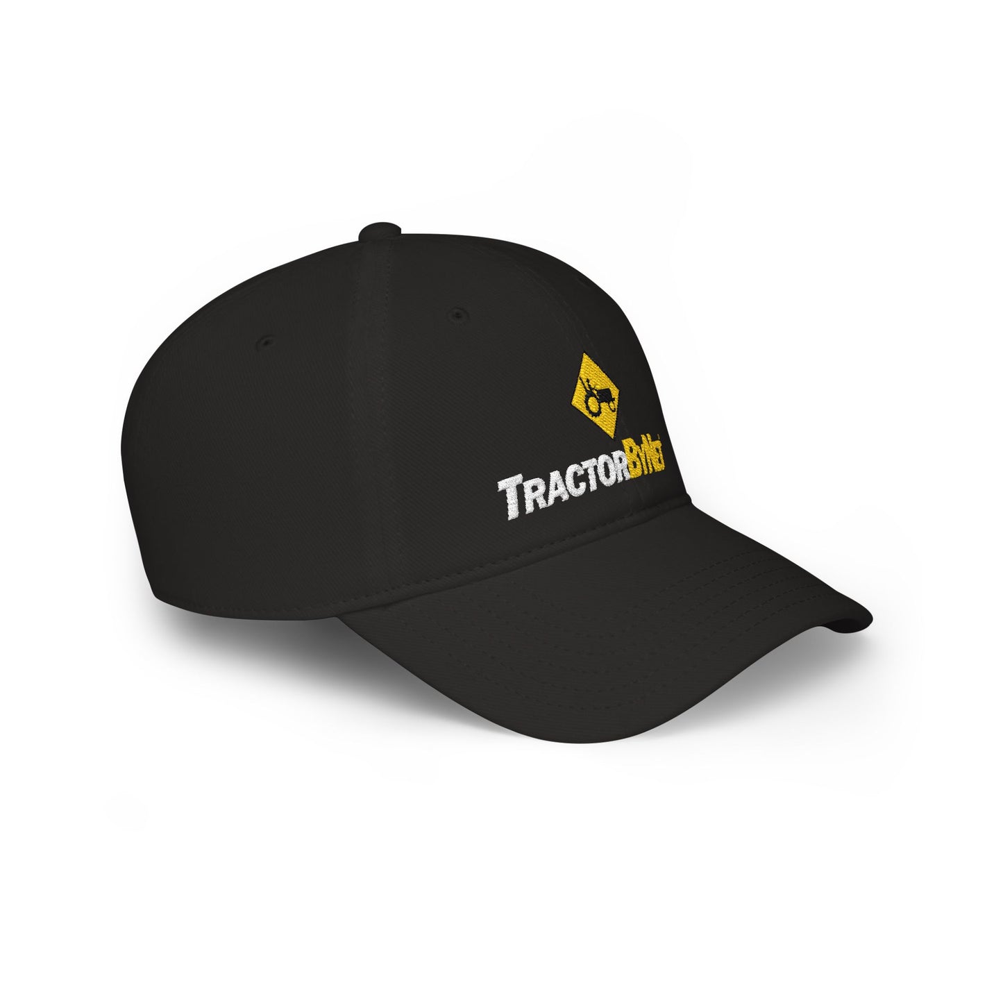 TractorByNet Low-Profile Baseball Cap — Red Farm & Tractor Logo Hat