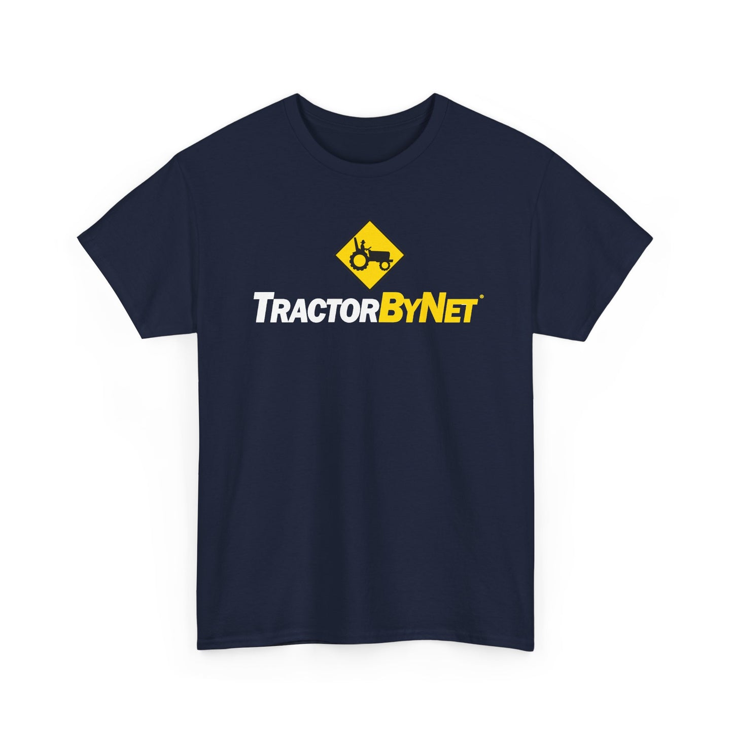 TractorByNet Logo Tee — Farm Tractor Road Sign Graphic T-Shirt