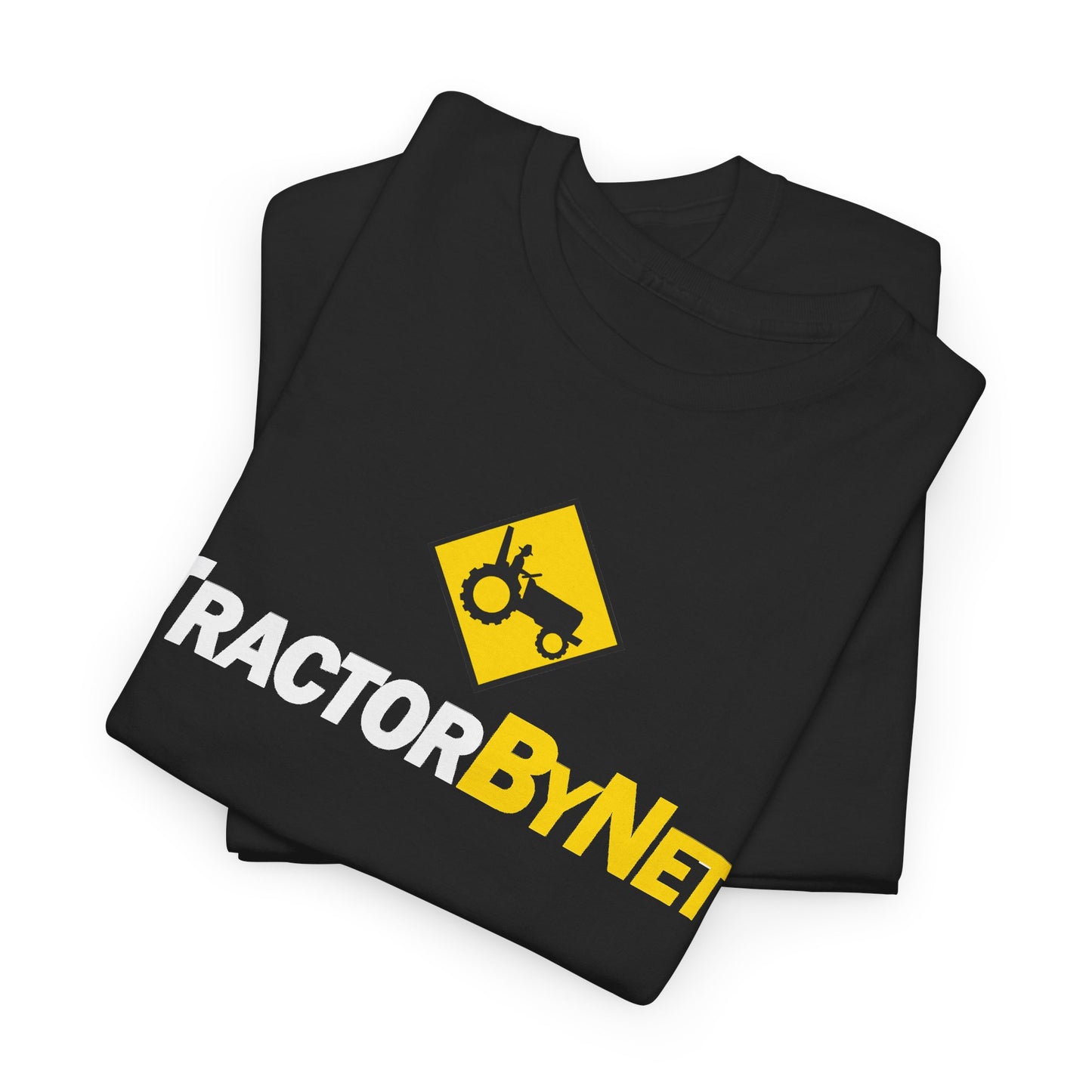 TractorByNet Logo Tee — Farm Tractor Road Sign Graphic T-Shirt