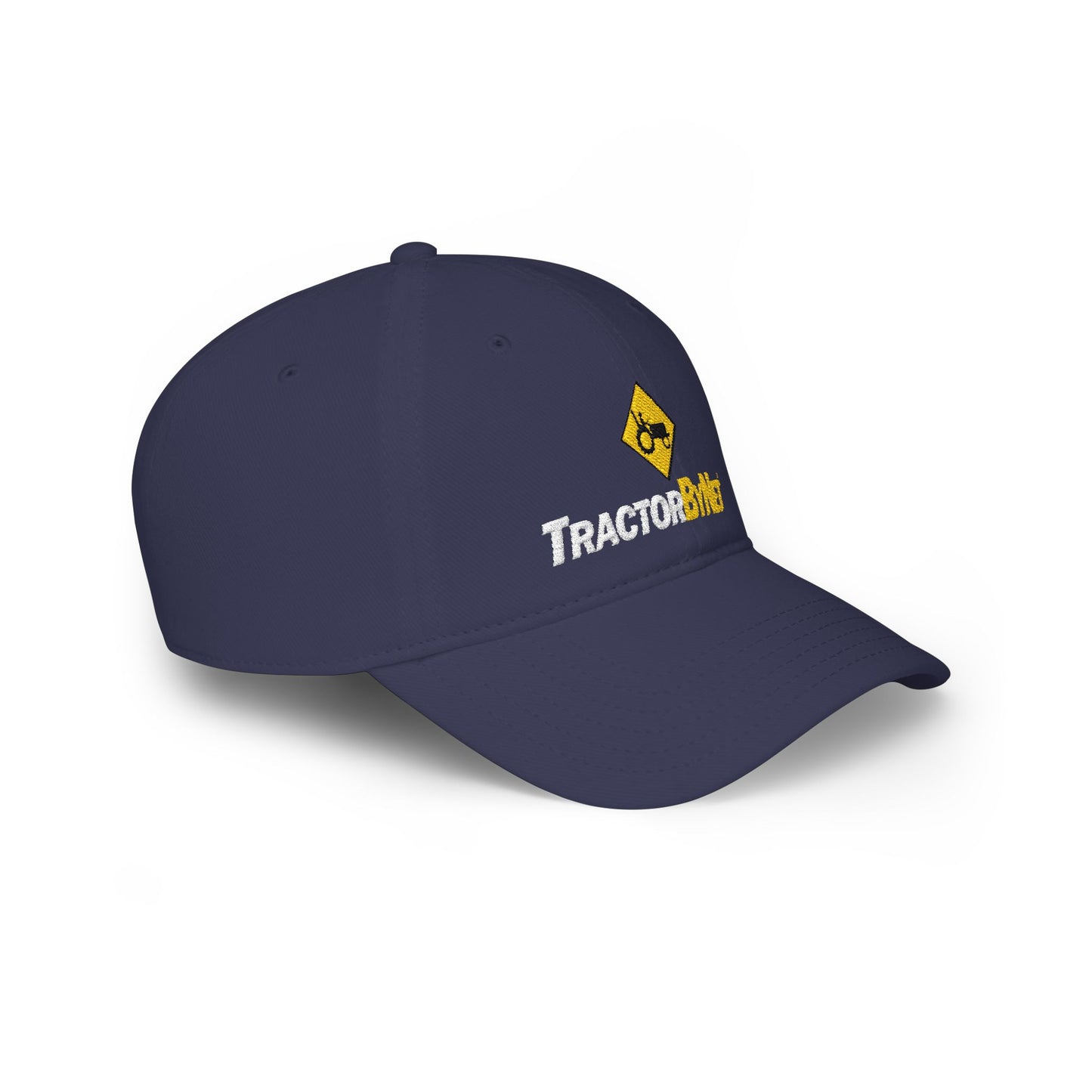 TractorByNet Low-Profile Baseball Cap — Red Farm & Tractor Logo Hat