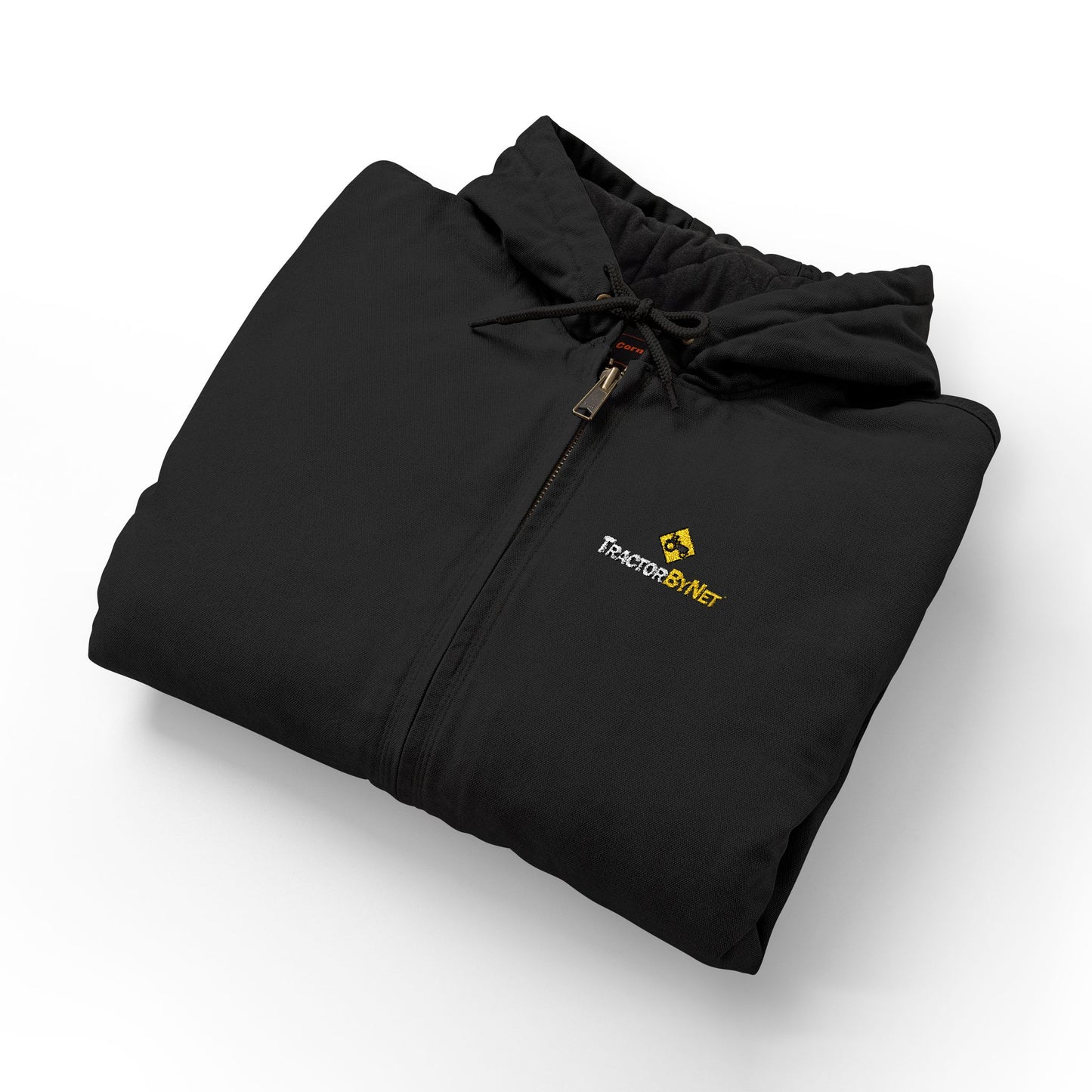 Embroidered Work Hoodie Jacket — Duck Cloth Men's Hooded Work Coat