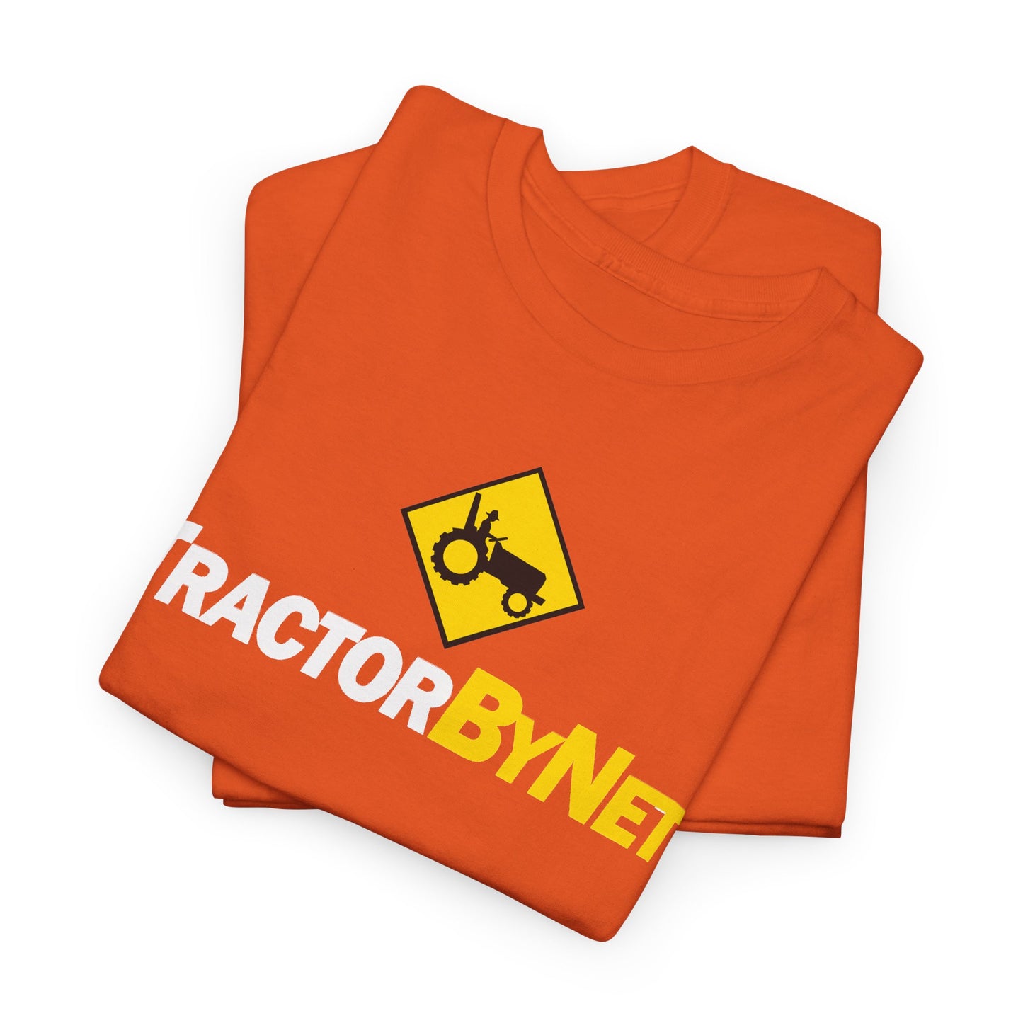 TractorByNet Logo Tee — Farm Tractor Road Sign Graphic T-Shirt